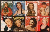 2m037 LOT OF 8 SCREENLAND MAGAZINES '49-50 Lana Turner, Gene Tierney, Linda Darnell & more!