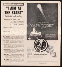 2m140 I AIM AT THE STARS pressbook '60 Curt Jurgens as Wernher Von Braun,our destiny is in his hands