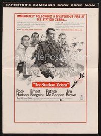 2m143 ICE STATION ZEBRA pressbook '69 Rock Hudson, Jim Brown, Ernest Borgnine, Cinerama!