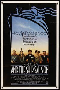 2p037 AND THE SHIP SAILS ON 1sh '84 Federico Fellini's E la nave va, art by Jacques Tardi!