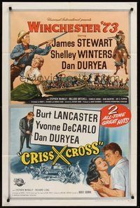 2p167 CRISS CROSS/WINCHESTER '73 1sh '58 James Stewart & Burt Lancaster double bill!