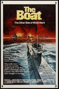 2p175 DAS BOOT style B int'l 1sh '82 The Boat, Wolfgang Petersen, WW II, Meyer submarine art!