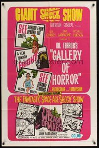 2p198 DR. TERROR'S GALLERY OF HORROR/WIZARD OF MARS 1sh '67 giant shock show!
