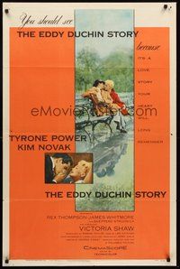 2p205 EDDY DUCHIN STORY 1sh '56 Tyrone Power & Kim Novak in a love story you will remember!
