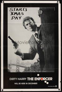 2p213 ENFORCER teaser 1sh '76 photo of Clint Eastwood as Dirty Harry by Bill Gold!