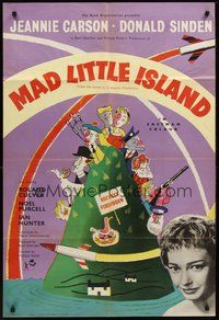 2p753 ROCKETS GALORE English 1sh '57 Mad Little Island, great art of cast on forbidden island!
