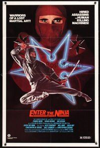 2p214 ENTER THE NINJA 1sh '81 human killing machines, Franco Nero, cool ninja images!