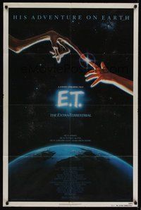 2p204 E.T. THE EXTRA TERRESTRIAL 1sh '82 Steven Spielberg classic, John Alvin art!
