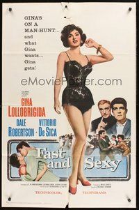 2p227 FAST & SEXY 1sh '61 de Sica, who could ask for more than half-dressed sexy Gina Lollobrigida!