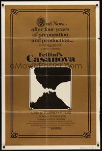 2p231 FELLINI'S CASANOVA 1sh '77 Il Casanova di Federico Fellini, Donald Sutherland, Tina Aumont!