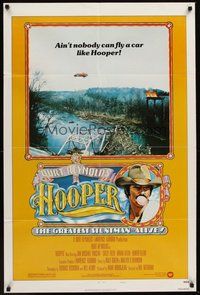 2p360 HOOPER style C 1sh '78 great art of stunt man Burt Reynolds plus car jumping ravine!