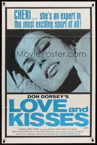 2p475 LOVE & KISSES 1sh '70 Kathy Knight as Cheri, she's an expert in the exciting sport of sex!