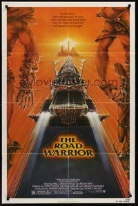 2p487 MAD MAX 2: THE ROAD WARRIOR 1sh '82 Mel Gibson returns as Mad Max, art by Commander!