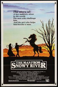 2p502 MAN FROM SNOWY RIVER 1sh '82 Tom Burlinson, Sigrid Thornton, Kirk Douglas in a dual role!