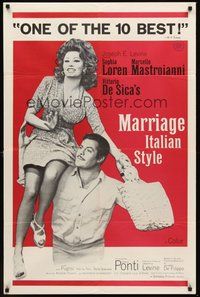 2p510 MARRIAGE ITALIAN STYLE 1sh '65 de Sica's Matrimonio all'Italiana, Loren, Mastroianni!