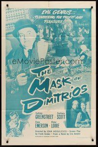 2p514 MASK OF DIMITRIOS 1sh R56 Peter Lorre, Sydney Greenstreet, Zachary Scott, Faye Emerson