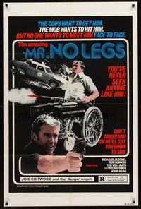 2p565 MR. NO LEGS 1sh '81 Richard Jaeckel, wild action, wheelchair & guns image!