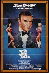 2p596 NEVER SAY NEVER AGAIN 1sh '83 art of Sean Connery as James Bond 007 by R. Obrero!
