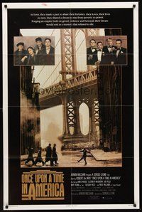 2p630 ONCE UPON A TIME IN AMERICA advance 1sh '84 Robert De Niro, Woods, directed by Sergio Leone!