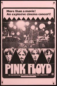 2p662 PINK FLOYD 1sh '72 an explosive rock & roll cinema concert in Pompeii, great image!