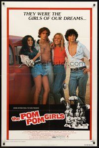 2p679 POM POM GIRLS style B 1sh '76 high school teen sex, they were the girls of our dreams!