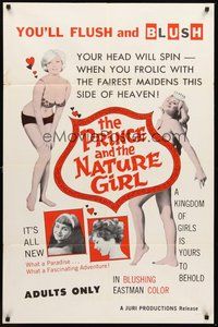 2p692 PRINCE & THE NATURE GIRL 1sh '65 you'll flush & blush, Doris Wishman directed!