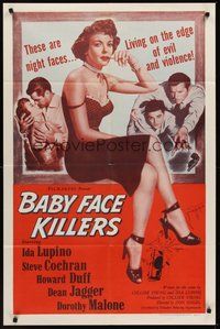 2p697 PRIVATE HELL 36 1sh R58 sexy Ida Lupino, Baby Face Killers, directed by Don Siegel!