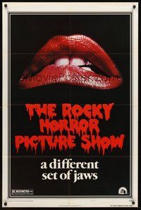 2p754 ROCKY HORROR PICTURE SHOW style A 1sh '75 close up lips image, a different set of jaws!