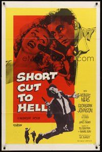 2p792 SHORT CUT TO HELL 1sh '57 directed by James Cagney, from Graham Greene's novel!