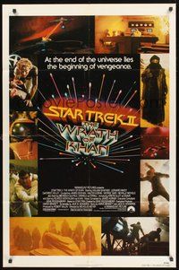 2p844 STAR TREK II 1sh '82 The Wrath of Khan, Leonard Nimoy, William Shatner, sci-fi sequel!