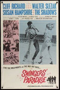 2p868 SWINGERS' PARADISE 1sh '65 Walter Slezak, Susan Hampshire, wild nights & way out days!