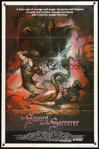 2p871 SWORD & THE SORCERER style B 1sh '82 magic, dungeons, dragons, fantasy art by Peter Andrew J.!