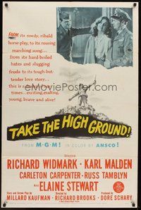 2p875 TAKE THE HIGH GROUND 1sh '53 Korean War soldiers Richard Widmark & Karl Malden!