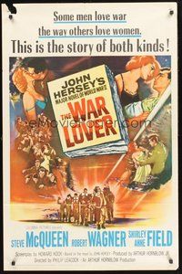 2p956 WAR LOVER 1sh '62 Steve McQueen & Robert Wagner loved war like others loved women!