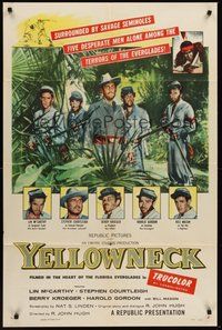 2p990 YELLOWNECK 1sh '55 Civil War cowards surrounded by savage Seminoles in the Everglades!
