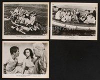 2r416 ABANDON SHIP 3 8x10.25 stills '57 Tyrone Power & 25 survivors in a lifeboat!