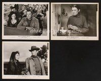 2r427 BRAVADOS 3 8x10 stills '58 images of cowboy Gregory Peck & sexy Joan Collins!