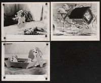 2r451 LADY & THE TRAMP 3 8x10 stills R60s Walt Disney romantic canine dog classic cartoon!