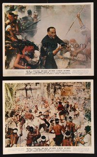 2r983 LORD JIM 2 color 8x10 stills '65 directed by Richard Brooks, Eli Wallach, cool battle scenes!