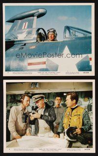 2r985 MEN OF THE FIGHTING LADY 2 color 8x10 stills '54 Van Johnson & Frank Lovejoy, Korean war!