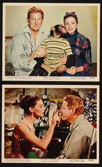 2r986 MERRY ANDREW 2 color 8x10 stills '58 Danny Kaye & sexy Pier Angeli with chimpanzee!