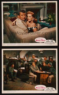 2r992 REVOLT OF MAMIE STOVER 2 color 8x10 stills '56 sexy Jane Russell, Richard Egan, Raoul Walsh