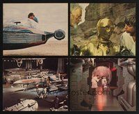 2r918 STAR WARS 4 color 8x10 stills '77 Mark Hamill, C-3PO, Alec Guinness, Carrie Fisher & R2-D2!