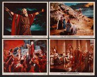 2r921 TEN COMMANDMENTS 4 color 8x10 stills '56 directed by Cecil B. DeMille, Charlton Heston!