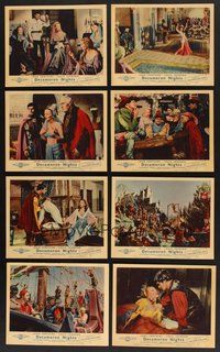 2r702 DECAMERON NIGHTS 8 color English FOH LCs '53 cool images of Joan Fontaine & Louis Jourdan!