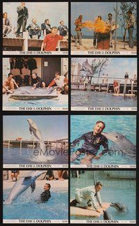 2r692 DAY OF THE DOLPHIN 8 8x10 mini LCs '73 George C. Scott & Trish Van Devere, Mike Nichols!
