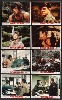 2r746 FIRST BLOOD 8 8x10 mini LCs '82 Sylvester Stallone as John Rambo, Crenna, Brian Dennehy!