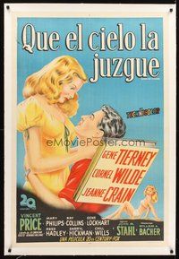 2s005 LEAVE HER TO HEAVEN linen Argentinean R50s different art of blonde Gene Tierney & Cornel Wilde!