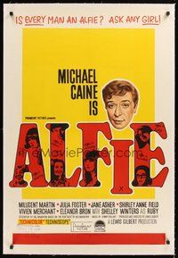 2s174 ALFIE linen Aust 1sh '66 British cad Michael Caine loves them and leaves them, ask any girl!