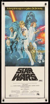 2s200 STAR WARS linen Aust daybill '77 George Lucas classic sci-fi epic!